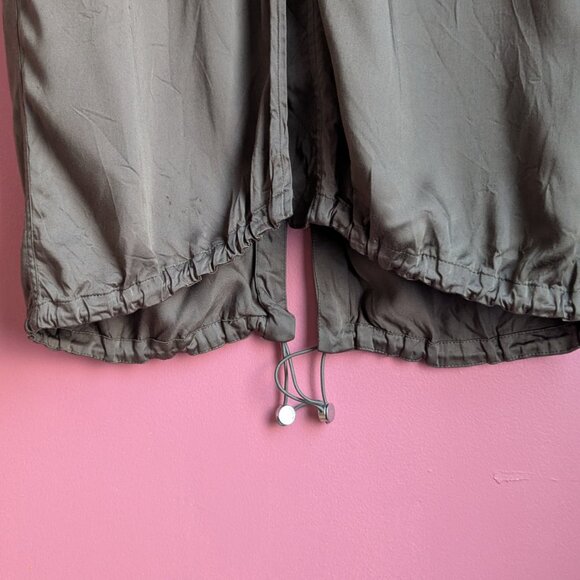 Soia & Kyo Bia Bonsai Green Modal Satin Unlined Long Bomber Jacket - Picture 12 of 12